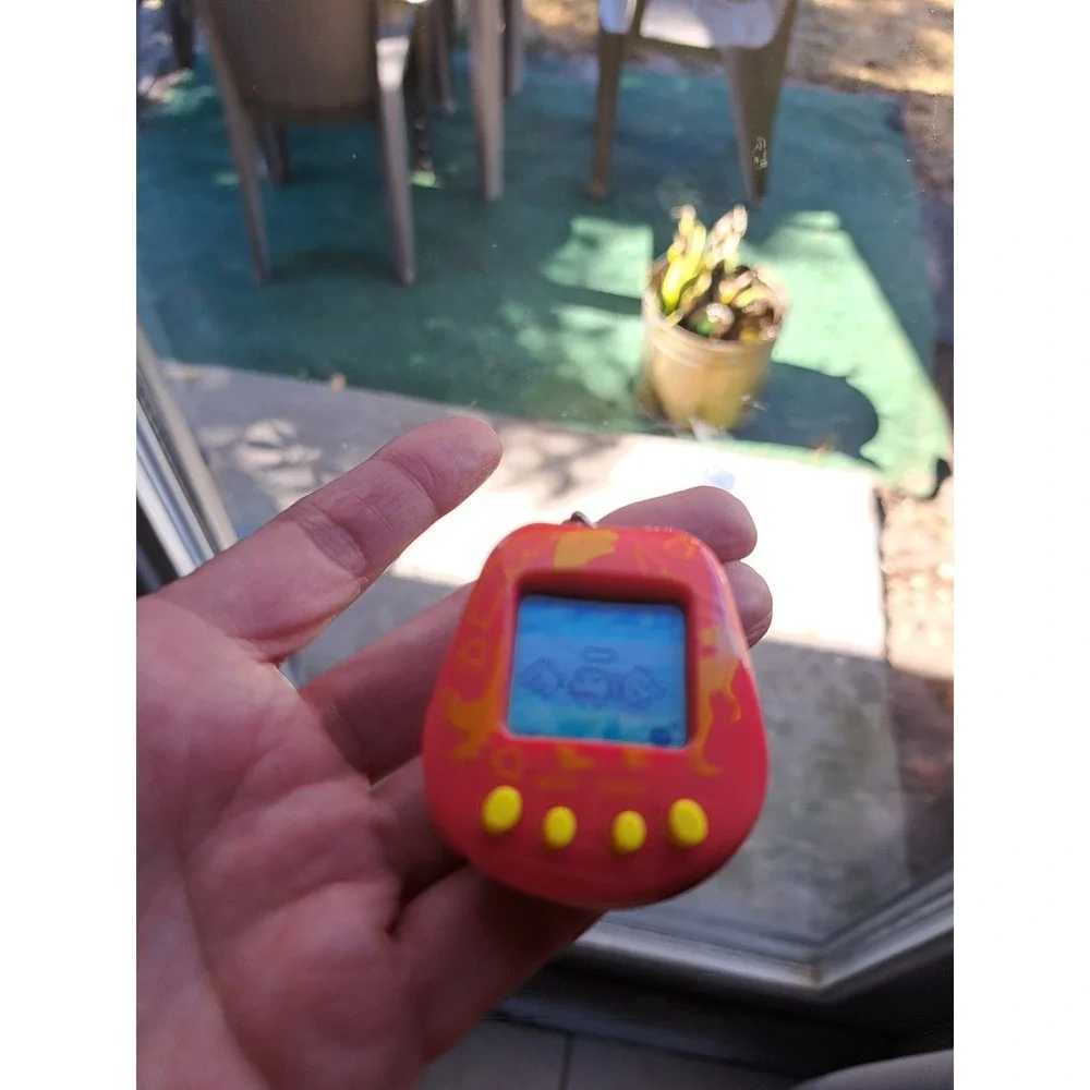 1997 Bandai Tamagotchi P1 Gen 1‎ Orange & Green Digital Virtual Pet Toy Works!